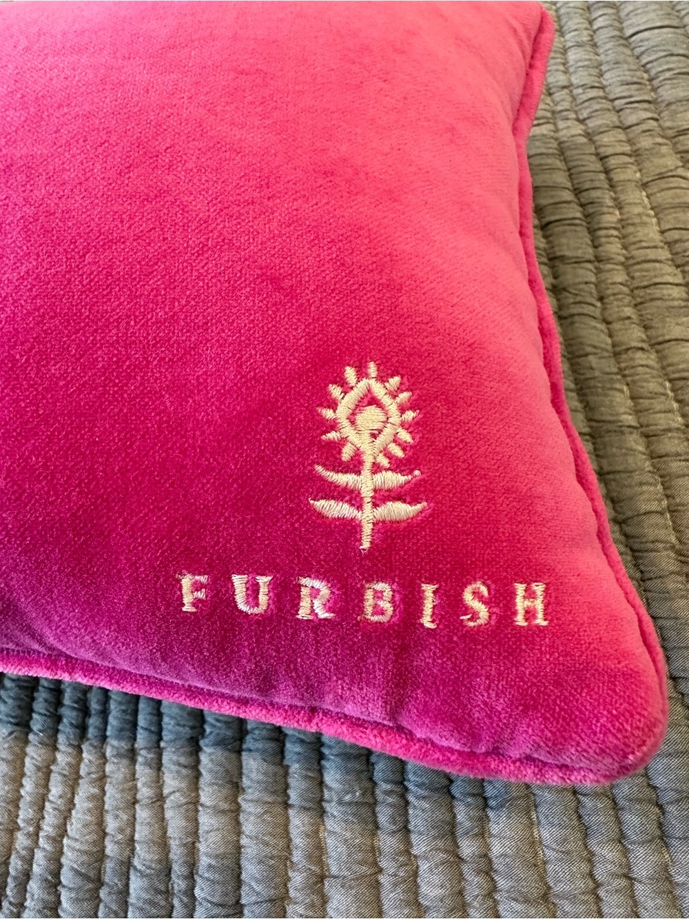 Playful Pink Trim Embroidered Accent Pillow - 'If I agreed with you' - Picture 4 of 9